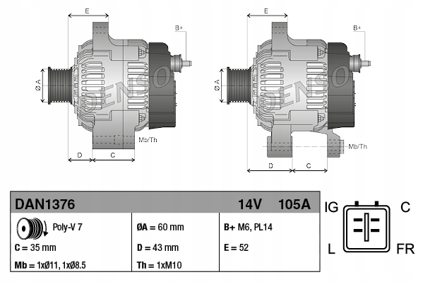 Dan1376 den генератор honda Оригінал