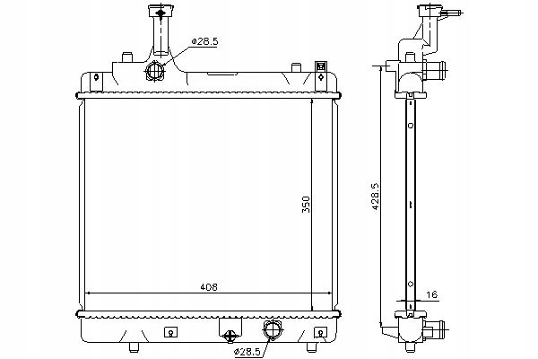 фото №1, Nissens радиатор двигателя nissan pixo