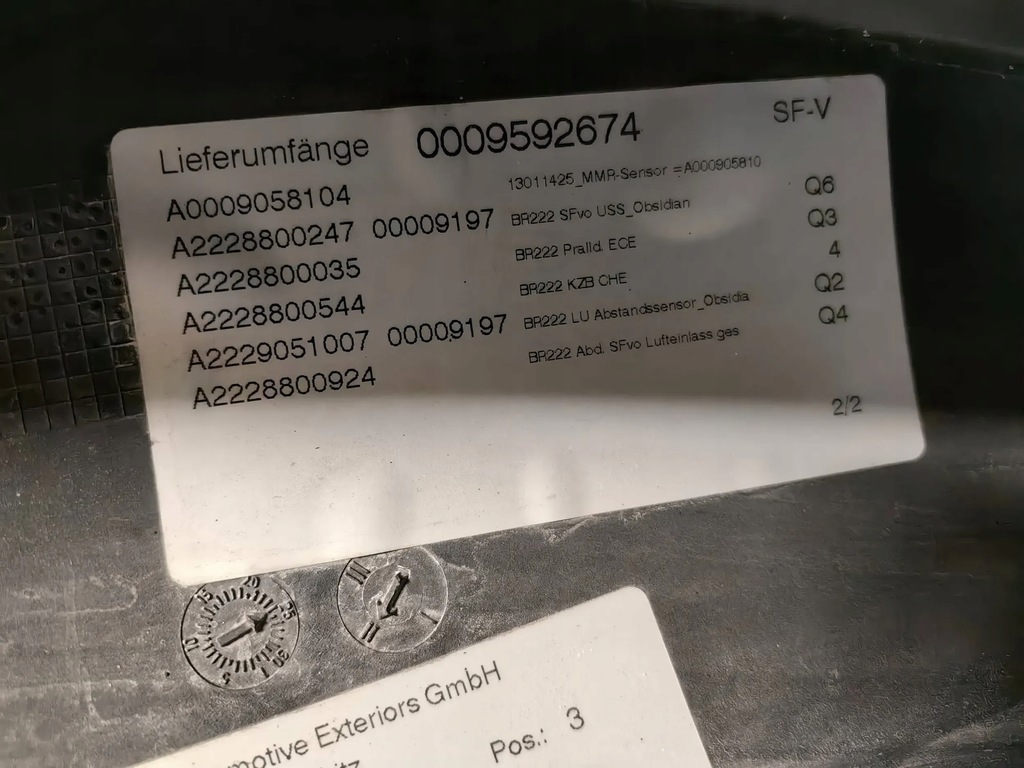 фото №16, Mercedes s-klasa w222- бампер перед хороший