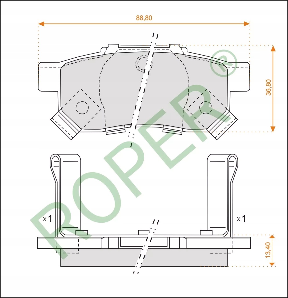 фото №1, Гальмівні колодки задня honda city v vi jazz iii iv