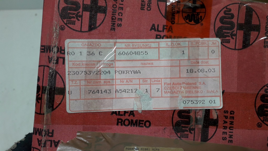 фото №8, Alfa romeo 147 2.0 кришка картера масляний 60604855