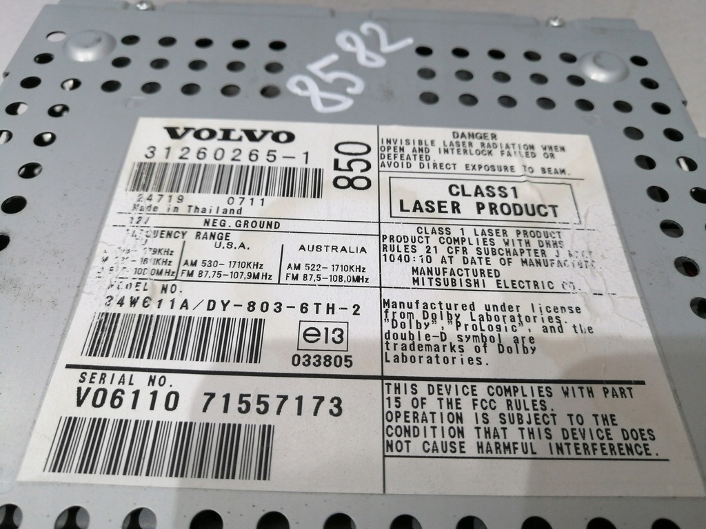 фото №5, Радіо volvo v70 ii s60 hu-850 hal 8582