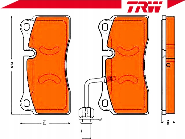 фото №3, Trwgdb1731 тормозные колодки ham. audi задняя r8 4,2-5,2 quattro