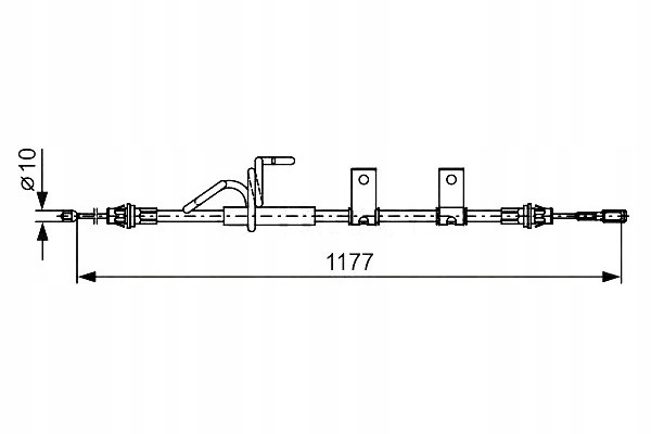фото №1, Bosch трос тормоза ручного fiat freemont 2.0 jtd
