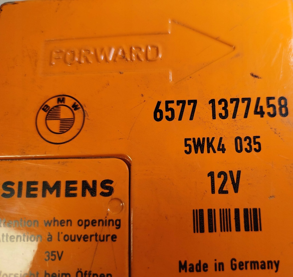 Модуль подушка безопасности bmw e36 1377458 5wk4035 оригинальный номер Оригинал