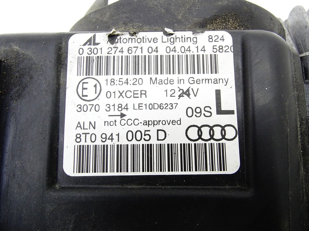 фото №10, Лампа bi-xenon левый перед левая передняя audi a5 8t lift 8t0941005d