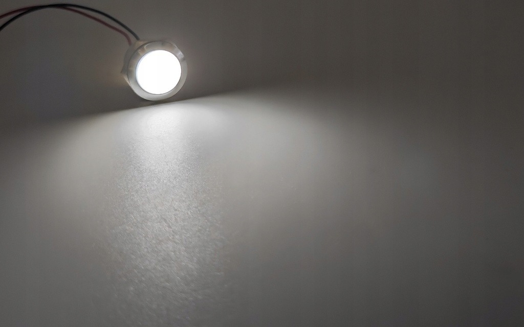 фото №6, Індикатор led панелі приладової панелі 22mm білий 12v