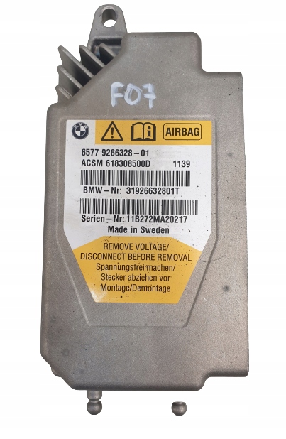 фото №1, Bmw 5 gt f07 модуль датчик подушки безпеки подушка безпеки 9266328