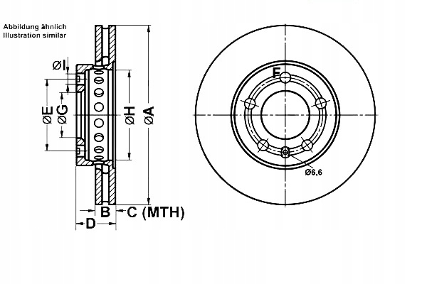 фото №1, Ate тормозные диски тормозные 2szt vw перед fox polo 01-11
