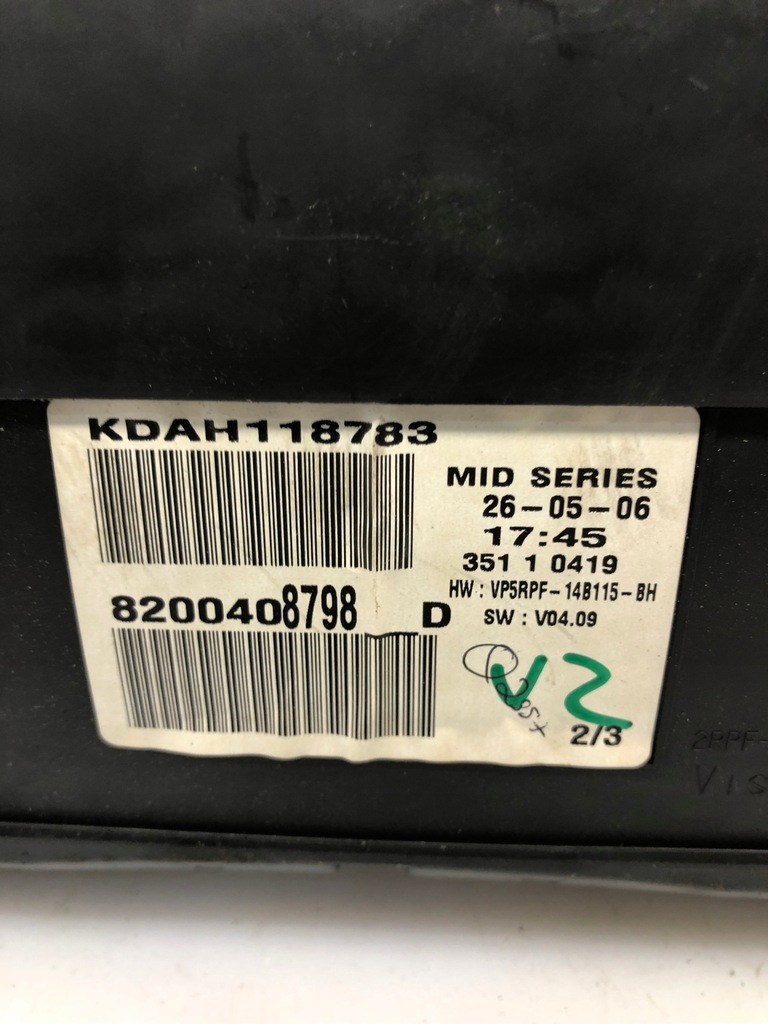 фото №5, Лічильник приладова панель 8200408798d renault