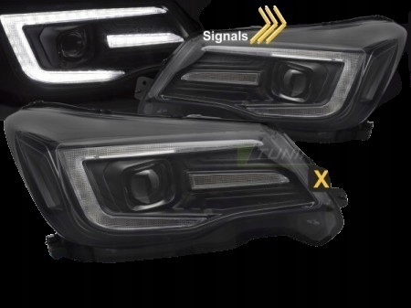 фото №1, Лампы передние ксенон subaru forester iv 13-18 black