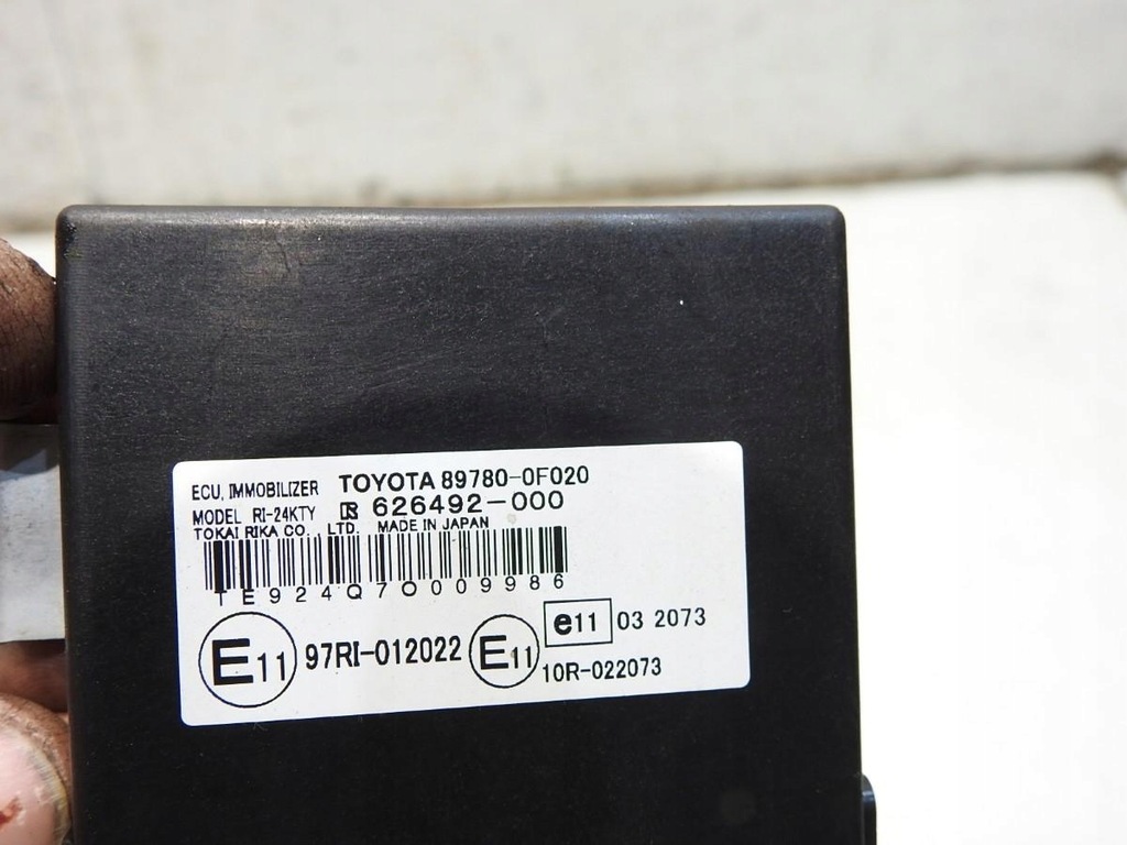 фото №13, Набор стартовый иммобилайзер бортовой компьютер toyota corolla verso ii 1.8 vvti 89661-0f050