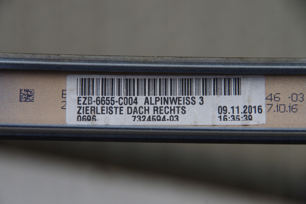 фото №9, Молдинг кровельная правая bmw 3 f34 gt 300 w цвет a300