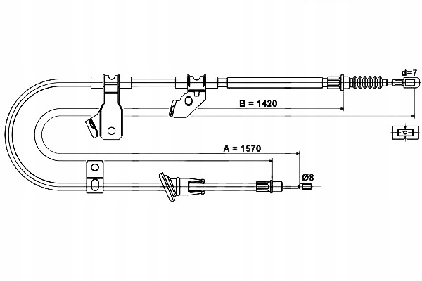 фото №1, Ate 24.3727-2111.2 cięgło, гальмо стояночний