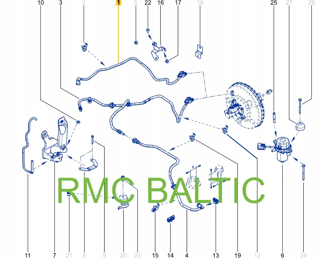 фото №15, Шланг підсилювач гальм dacia duster ii 1.0 tce 474019580r