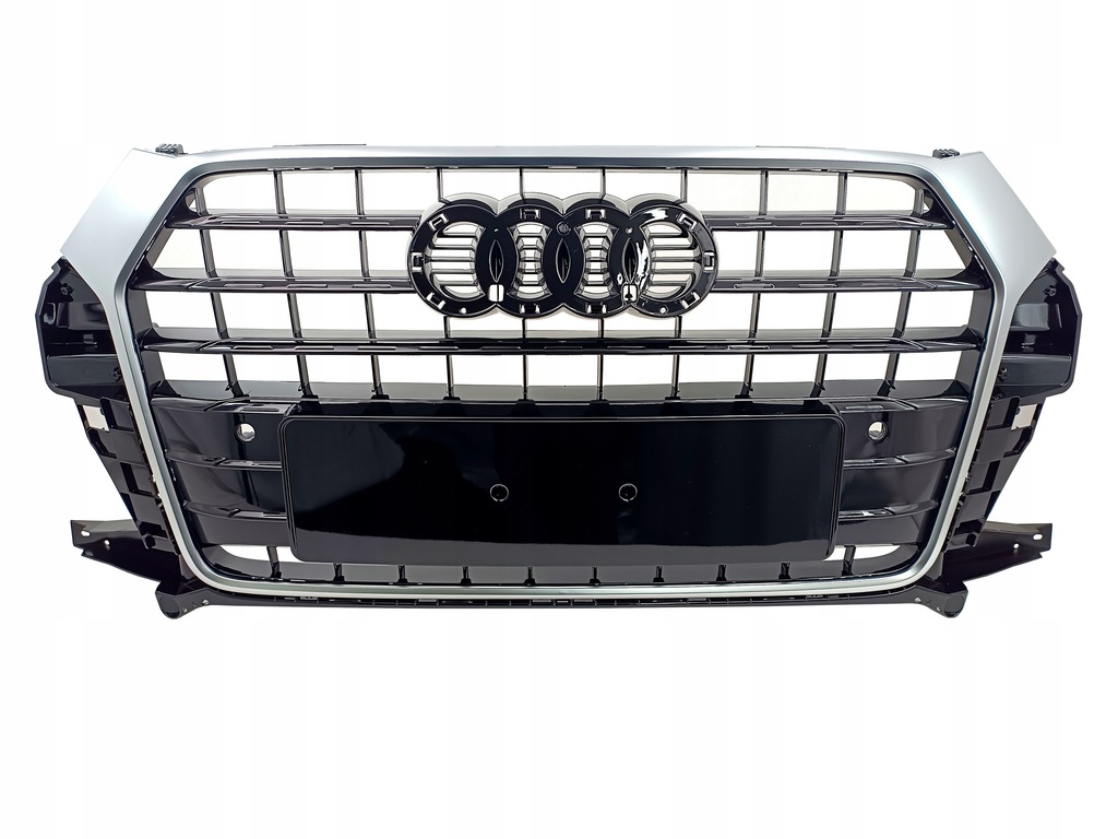 фото №1, Решітка радіатора решітка радіатора audi q3 8u lift 2015 2016 2017 2018 чорний ze срібляста рамка