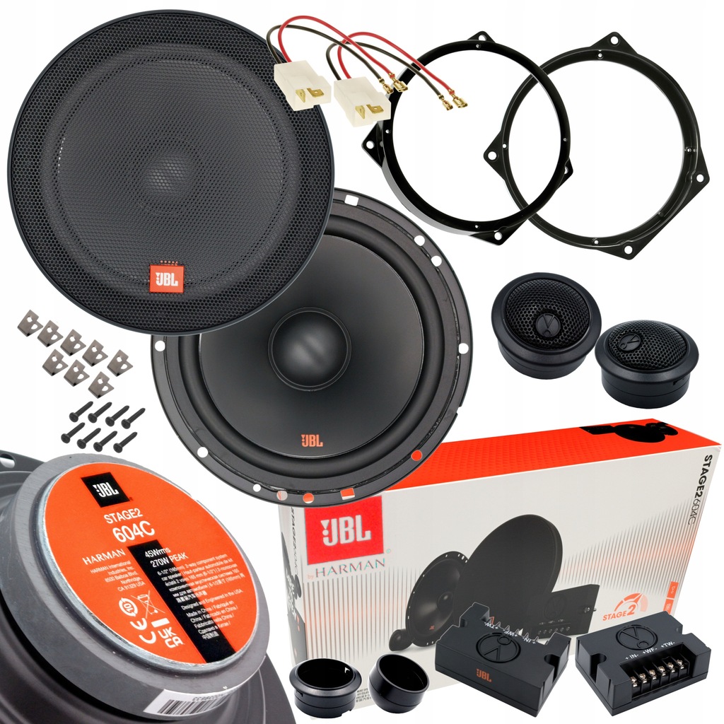 фото №1, Динаміки jbl stage2 604c дистанційні проставки перехідники do mini cooper one r50 r52 r53