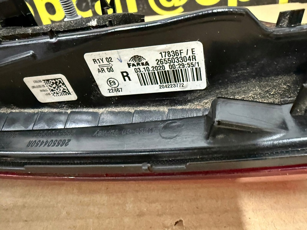 фото №9, Renault clio v hb 19- лампа правая задняя 265504885r 265503304r комплект