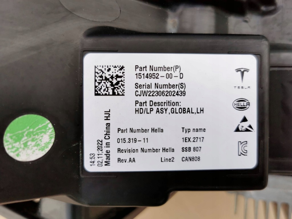 Tesla 3 рестайлінг  21- y фара передня ліва led європа ідеальна 1514952-00-d в Україні