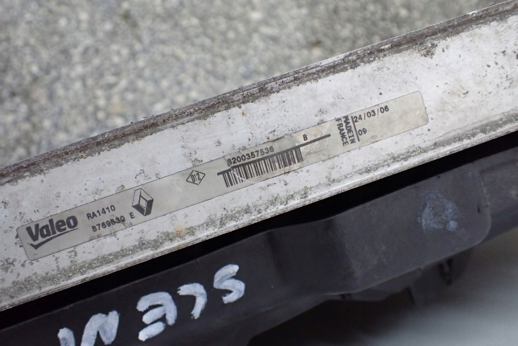 Радиатор воды вентилятор scenic 2 1.9 dci 06r Оригинал