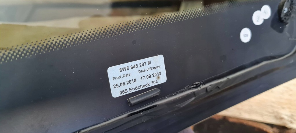 фото №14, Audi a5 2019 ліва сторона скло кузовна задня