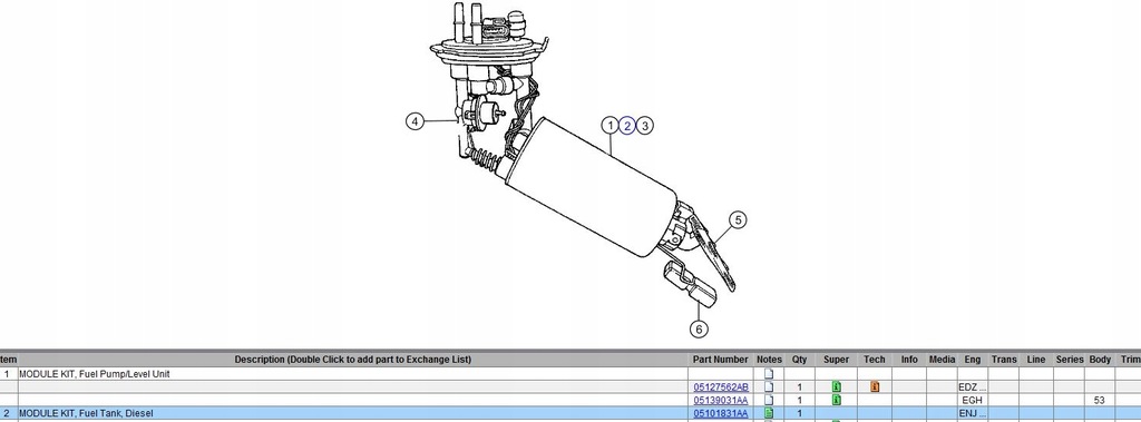 фото №9, Насос топлива дизель chrysler voyager rg 05101831