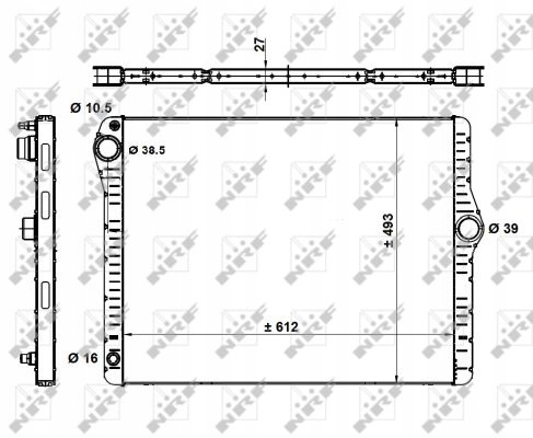 Nrf 50479 радиатор, система охлаждение двигателя Цена
