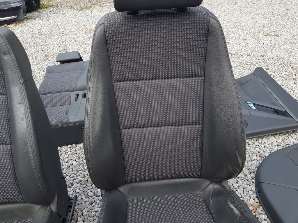 фото №8, Сиденья + обшивки полукожа чёрные / opel vectra c gts hb хэтчбек / комплект