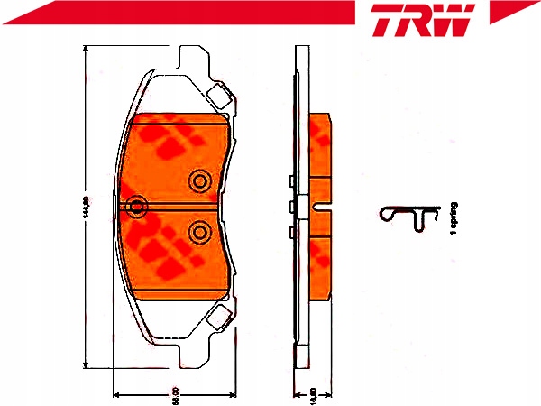 фото №3, Trw тормозные колодки тормозные jeep перед patriot 06- compas