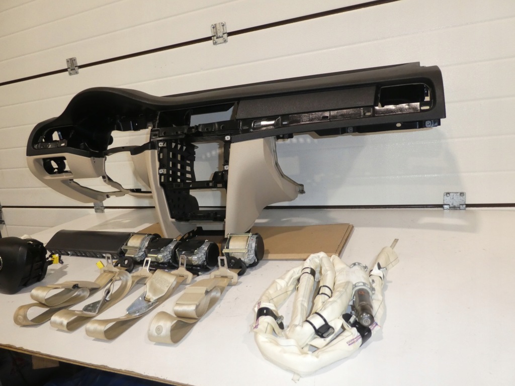 фото №12, Skoda superb ii lift панель приладів консоль подушка безпеки шторки безпеки ремені кремовий