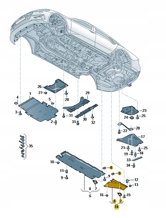 фото №4, Захист підлога задня права audi a6 a7 c8 aso