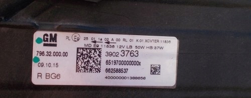 фото №15, Фара правий full led opel astra v k europa оригінал 39023763