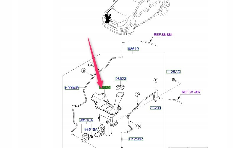 фото №8, Бачок омивача kia picanto iii 20- lift