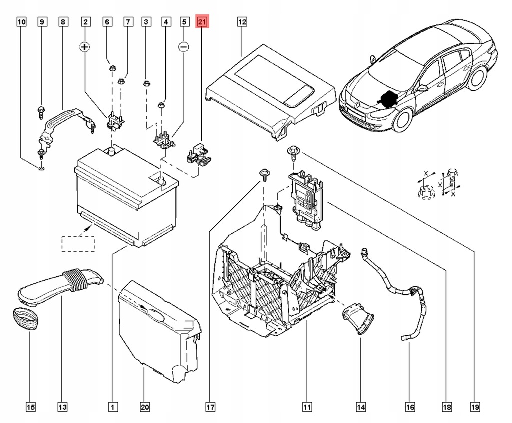 фото №5, Клемма аккумулятор минусовая renault dacia nissan 250825784r оригинальная