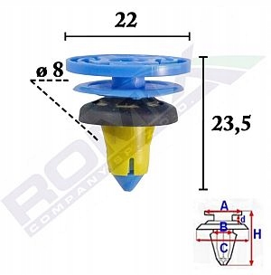 фото №4, 10szt jeep renegade '15- клипса 8 обивка дверь