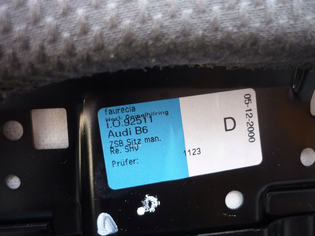 фото №12, Сиденье правый перед audi a4 b6 b7 swing хороший europa