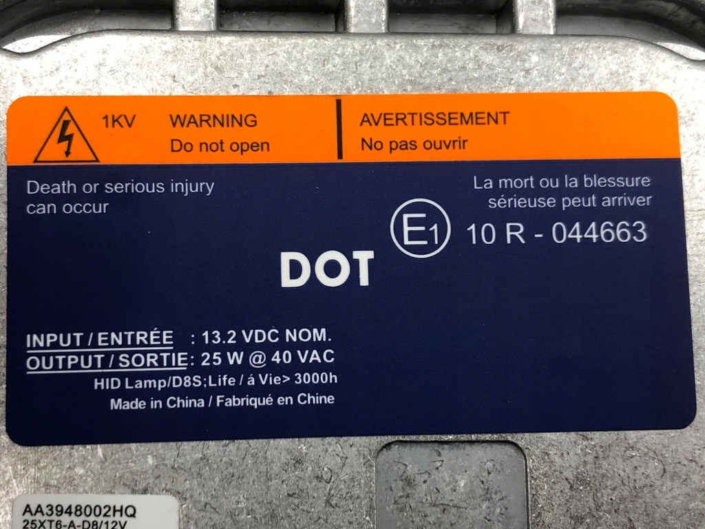 фото №8, Модуль ксенон лівий правий d8s d8r 25xt6-a-d8/12v 10r-044663 aa6557900dg