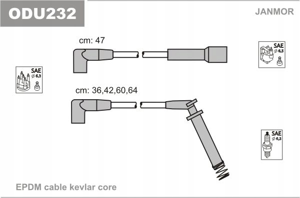фото №2, Дроти запалювання odu232 janmor