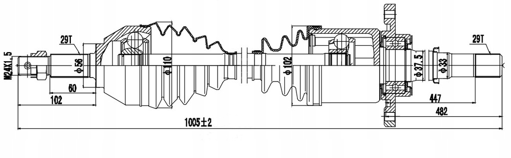 фото №2, Привідний вал права перед nissan qashqai