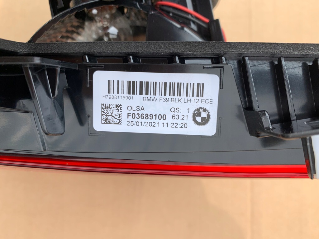 фото №10, Nowe лампи задня bmw x2 black eur оригінал задні led