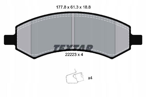 фото №1, Textar 2222301 набор тормозных колодок тормозных, тормоза дисковые