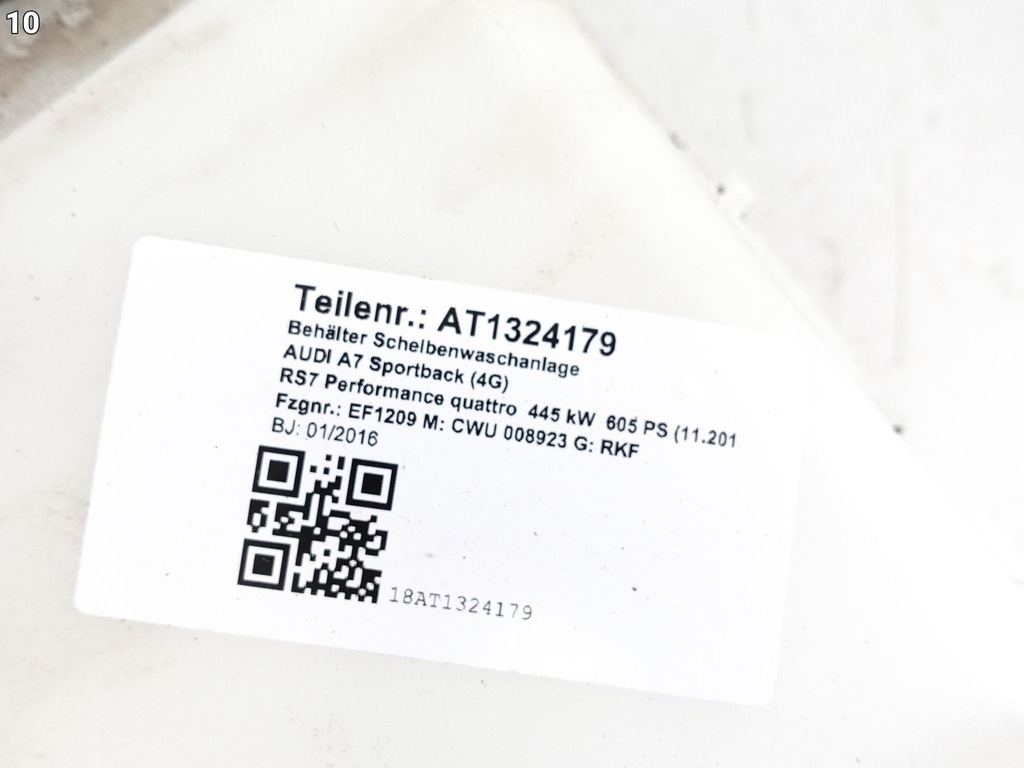 фото №11, Audi rs7 s7 a7 4g8 a6 s6 4g0 c7 10-18 бачок омывателя + насос