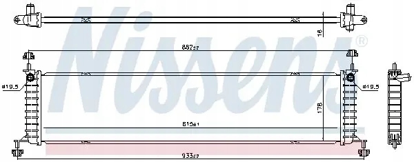 Радиатор воды 606915 nissens tesla model s Недорого