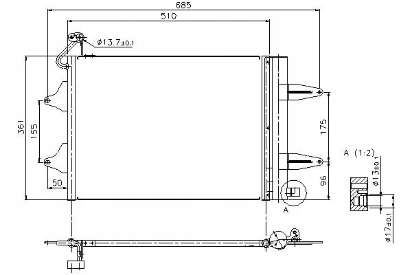 фото №1, Конденсатор радиатор кондиционера nissens +gratisy