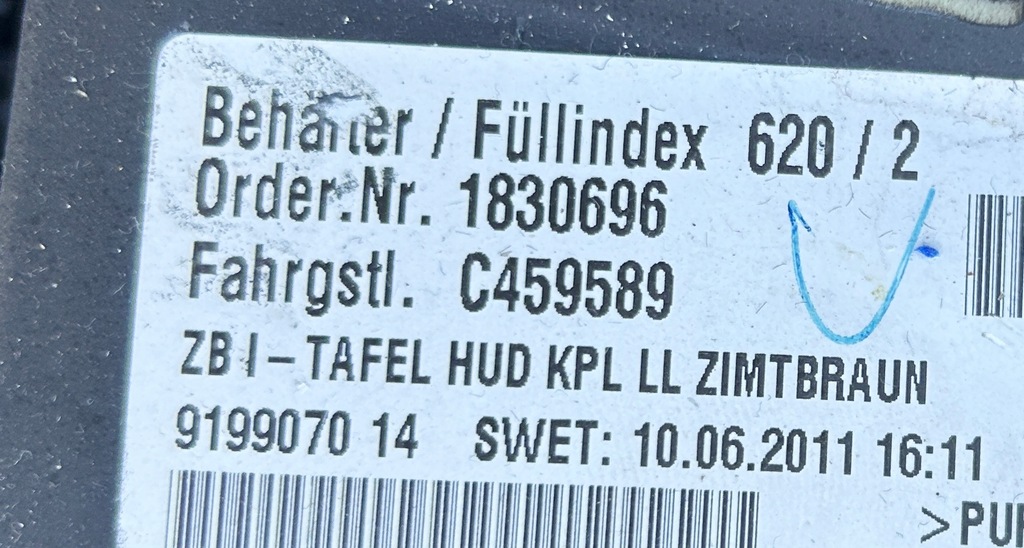 фото №11, Приборная панель консоль подушка безопасности hud bmw 5 gt gran turismo f07 9199070 zimntbraun
