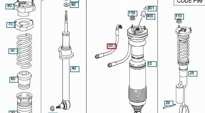 Купить Пабтрубок  подвеска передний mercedes benz sl r230.