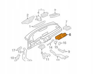 фото №8, Vw passat 3c передня частина панель приладів панель air vent lhd 3c1819728f1qb