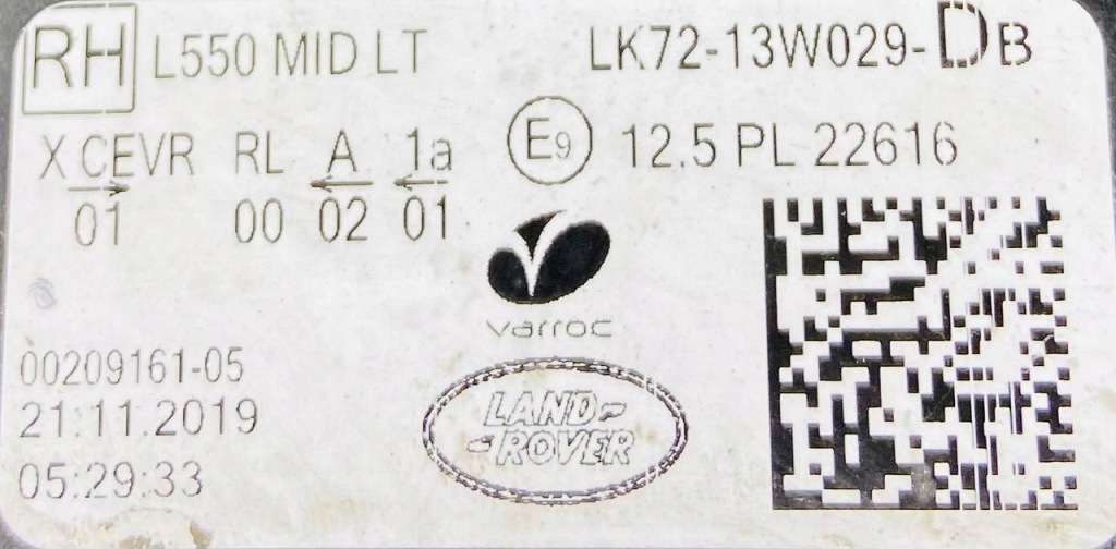 Фара правый  фара led land rover discovery sport l550 lk72-13w029-db с Разборки