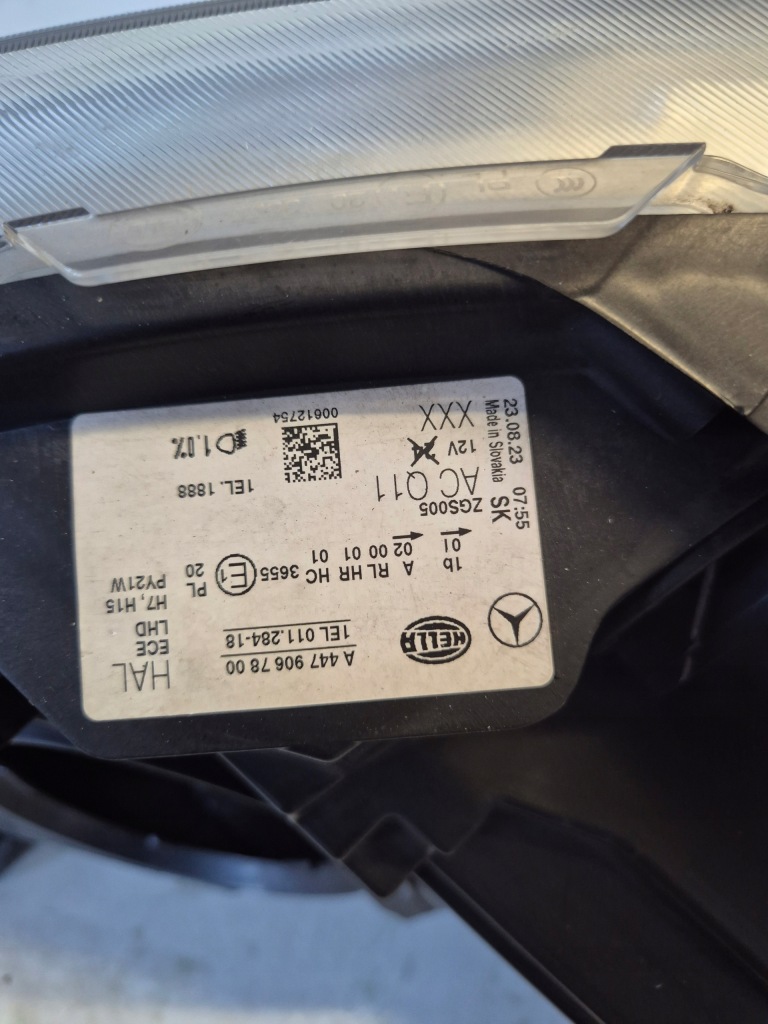 фото №7, Mercedes vito vklasa w447 447 лампа передняя правая