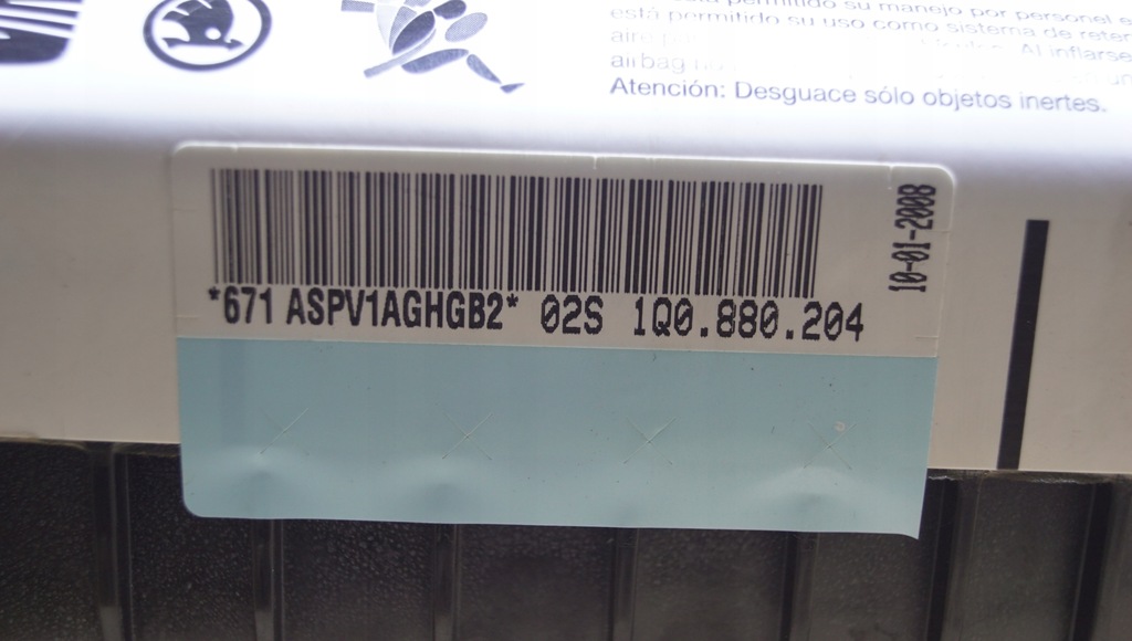 фото №8, Подушка подушка безпеки пасажира vw tiguan 5n 1q0880204